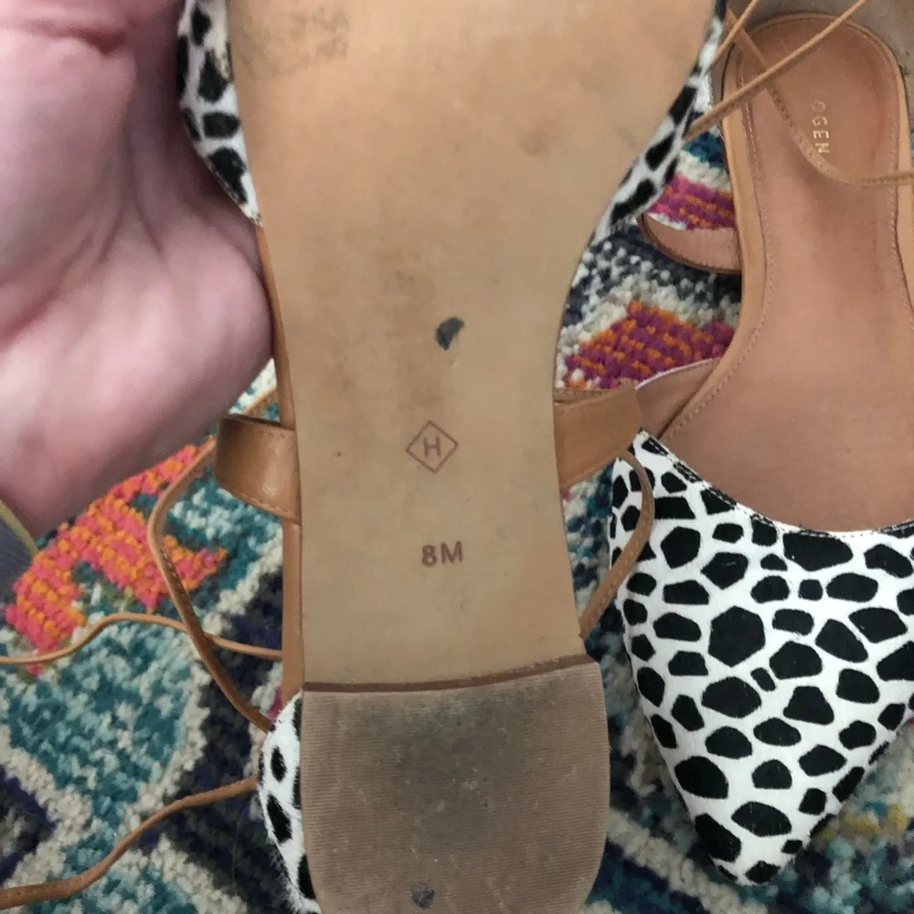 Halogen animal print tie up flats - Picture 3 of 3